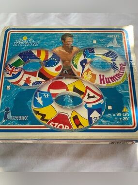 Vintage Intex The Wet Set Transparent Sun Tube Float NOS NIB 39”
